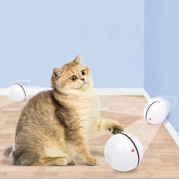 Креативные игрушки для кошек Интерактивный автоматический катящийся кошачий мяч для собак USB Умная светодиодная вспышка Игрушки для кошек Электронные игрушки для собак 2