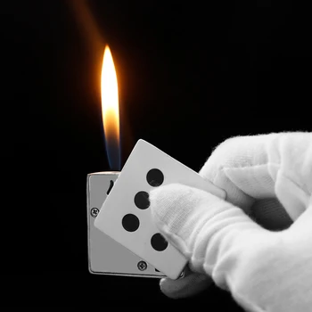 Креативный Факел Зажигалка Металлическое Пламя Многоразового Использования Бутановые Зажигалки Для Сигар Аксессуары Для Курения Подарок Для Мужчин Без Газа 2