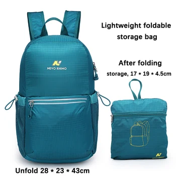 Легкая складная сумка для хранения из 210D нейлона, водонепроницаемая спортивная женская сумка для фитнеса, 20-литровый рюкзак для отдыха и путешествий