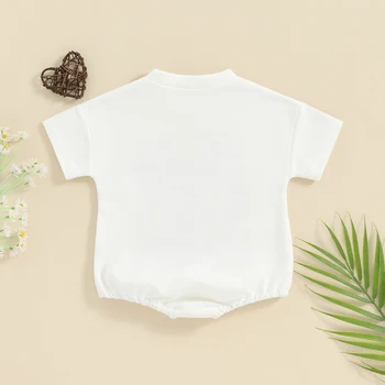 Летний комбинезон для новорожденных мальчиков и девочек Mama s Bestie Bubble, негабаритная Рубашка с коротким рукавом, Боди