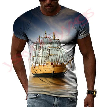 Летняя быстросохнущая мужская футболка с 3D-принтом в стиле хип-хоп, модная одежда с коротким рукавом на шее. 2