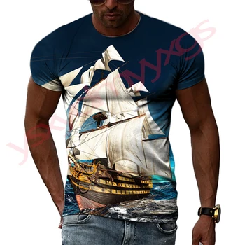 Летняя быстросохнущая мужская футболка с 3D-принтом в стиле хип-хоп, модная одежда с коротким рукавом на шее. 5