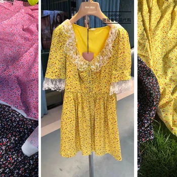 Летняя шифоновая крепдешиновая полиэфирная ткань с принтом ткань фабричного производства на заказ модная ткань для пошива рубашек для платья
