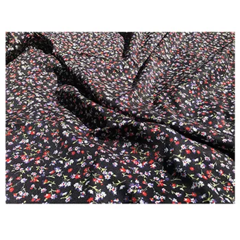 Летняя шифоновая крепдешиновая полиэфирная ткань с принтом ткань фабричного производства на заказ модная ткань для пошива рубашек для платья 5
