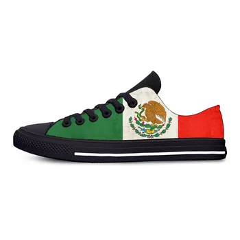 Мексика Мексиканский флаг патриотическая гордость модная забавная Повседневная тканевая обувь С высоким берцем, Легкие дышащие Мужские и женские кроссовки с 3D принтом 1