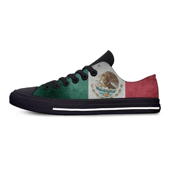 Мексика Мексиканский флаг патриотическая гордость модная забавная Повседневная тканевая обувь С высоким берцем, Легкие дышащие Мужские и женские кроссовки с 3D принтом 3