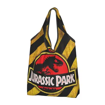 Многоразовая сумка для покупок в Парке Юрского периода, женская сумка-тоут, портативные сумки для покупок в продуктовом магазине Dinosaur World
