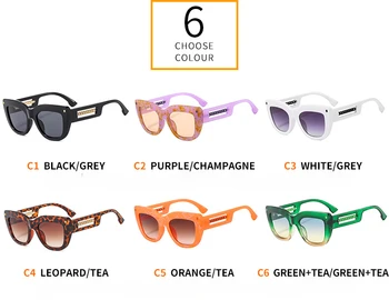 Модные женские солнцезащитные очки с кошачьим глазом, оттенки UV400, Винтажные Металлические ножки-цепочки, роскошные дизайнерские очки, Мужские солнцезащитные очки с градиентными линзами 3