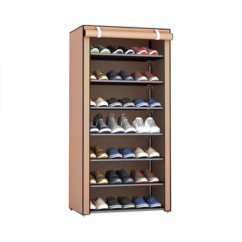 Модный многослойный органайзер для обуви Тканевый пылезащитный шкаф для обуви Съемная полка для обуви экономит место Для организации хранения обуви
