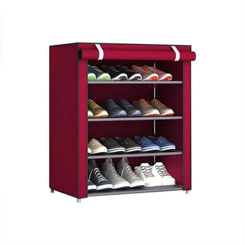 Модный многослойный органайзер для обуви Тканевый пылезащитный шкаф для обуви Съемная полка для обуви экономит место Для организации хранения обуви 2