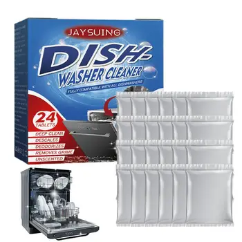 Моющее средство для посудомоечной машины 24 Штуки Очиститель Для посудомоечной машины Дезодоратор Таблетки Для Чистки посудомоечной машины Средство от накипи для стиральной машины 0