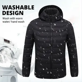 Мужская зимняя теплая куртка с USB-подогревом, одежда hermal, охотничий жилет, зимняя куртка с подогревом для занятий спортом, пеших прогулок, размер Оверсайз 6XL 1