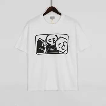Мужская футболка CAVEMPT C.E, женская футболка с геометрическим принтом в виде алфавита 1:1, футболка CAVEMPT C.E. 0