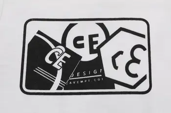 Мужская футболка CAVEMPT C.E, женская футболка с геометрическим принтом в виде алфавита 1:1, футболка CAVEMPT C.E. 3