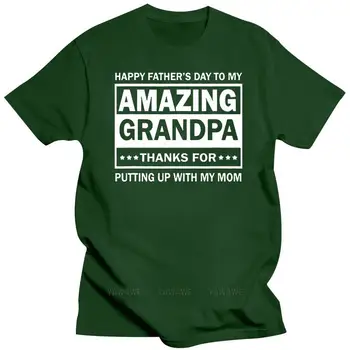 мужская футболка модный топ Для мужчин S Happy Fathers Day To My Amazing Grandpa винтажная футболка Подарок Для папы унисекс повседневные футболки 3