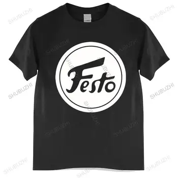 Мужская футболка с круглым вырезом, модная брендовая футболка, черная новая мужская футболка Cool Festool, Винтажные инструменты, логотип евро размера 0