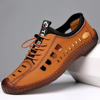 Мужские сандалии Лето 2023, новая походная повседневная обувь для мужчин, сандалии, тапочки, мягкие уличные кроссовки, пляжные мужские треккинговые сандалии