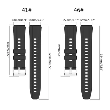 Мягкий силиконовый браслет Ремешок для часов Gt4 41 мм/46 мм Замена 41QA 5
