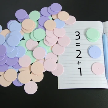 Набор из 50/100 шт. пластиковых счетных фишек, твердых фишек для бинго для математических игр, сортировки и распознавания образов, прямая поставка 2