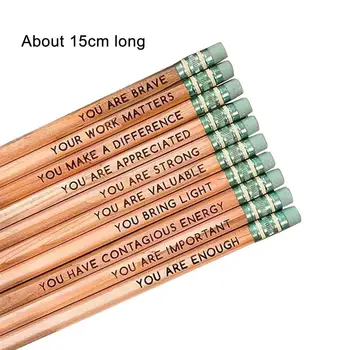 Набор карандашей, 10 деревянных изречений для студентов и преподавателей, Персонализированные объемные подарки-комплименты 5