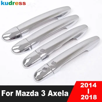 Накладка на дверную ручку для Mazda 3 Mazda3 Axela 2014 2015 2016 2017 2018 Хромированные автомобильные Боковые ручки, накладка на крышку, аксессуары