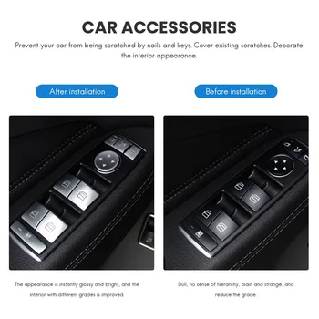 Наклейка Кнопки Подъема Стекла Окна Автомобиля Для Mercedes Benz 5