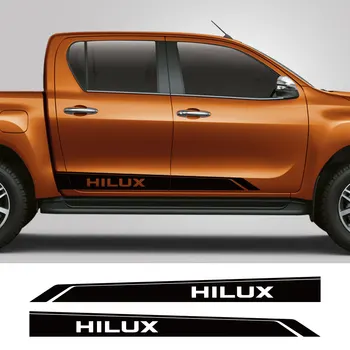 Наклейки в виде боковых полос на двери пикапа для Toyota Hilux Revo Vigo с графическим декором кузова грузовика, виниловые наклейки для автомобилей, Автоаксессуары