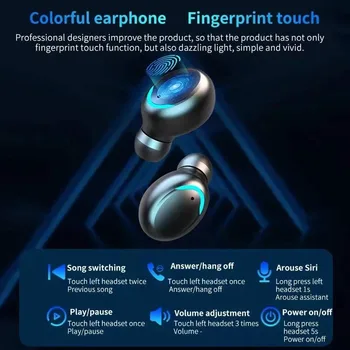 Наушники Bluetooth F9 5C TWS Беспроводные наушники для Xiaomi lenovo pro Спортивные наушники Huawei Heaset с цифровым дисплеем и микрофоном 3