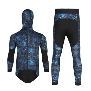 Неопреновый гидрокостюм Мужской гидрокостюм с длинным рукавом 5 мм, костюм для серфинга, костюм для кайтсерфинга, костюм для подводного плавания, гидрокостюм с капюшоном, гидрокостюм, зимний купальник 4
