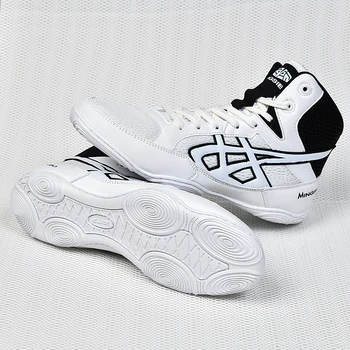 Новая профессиональная обувь для борьбы, мужские противоскользящие боксерские кроссовки, женские ботинки для борьбы с боксом, Дышащая боксерская обувь 4