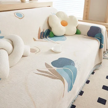 Новое полотенце для дивана, подушка для сиденья в скандинавском стиле, универсальное пылезащитное, устойчивое к царапинам, нескользящее покрытие, Тканевое одеяло с полным покрытием 3