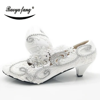 Новые белые женские свадебные туфли на шнуровке, модные женские вечерние модельные туфли для женщин, туфли-лодочки на высоком каблуке, бесплатная доставка 0