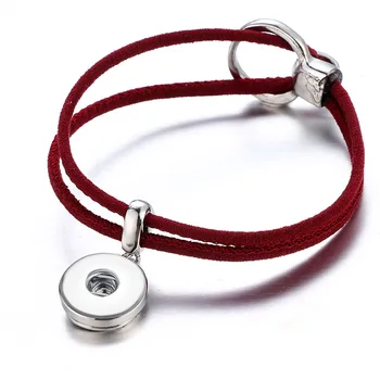 Новый красивый многоцветный кожаный браслет с простой пряжкой 20 см, 18 мм, пуговицы своими руками, ювелирные изделия SE0204, оптовый подарок 3