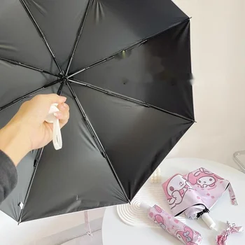 Новый Полностью автоматический зонт Sanrio Melody с мультяшным аниме Y2k Fashion, устойчивый к ветру и воде, защита от солнца и дождя, УФ-излучение 5