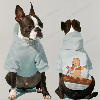 Новый стиль Одежды для собак с капюшоном, пуловер с капюшоном для собак, одежда для кошек, одежда для щенков, Мопс, Зима 2023, маленький костюм 4