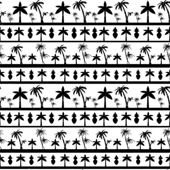 Обои на заказ, черно-белая кокосовая пальма, бесшовный узор, настенная роспись на фоне тропического дерева, украшение дома, 3D обои