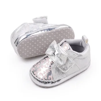 Обувь для новорожденных девочек с блестящим бантом, Милая обувь для малышей, Дышащая обувь принцессы на мягкой подошве, Zapatos Para Bebe для девочек 2