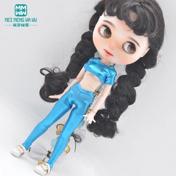 Одежда для куклы Blyth, модный блестящий спортивный костюм для куклы Azone 28-30 см, аксессуары для куклы Azone, подарок для девочки