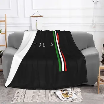 Одеяло с флагом Италии, флисовое, осенне-зимнее, дышащее, мягкое, пледы для дома, уличные покрывала
