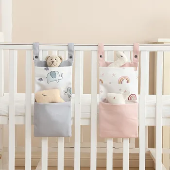Органайзер для детской кроватки, Подвесная сумка для хранения детской кроватки, Органайзер для подгузников, Карманные детские игрушки, сумки для детских кроватей, Органайзер для прикроватной тумбочки для новорожденных