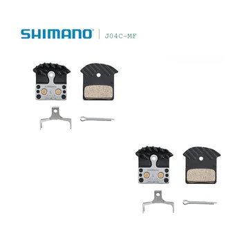 Оригинальные дисковые тормозные колодки Shimano J04C-MF Металлические с ребром охлаждения и пружиной XT XTR Deore- Y8LW98030 - OE