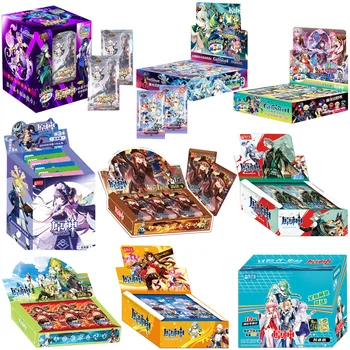 Оригинальный набор карточек Genshin Impact, новая настольная игра Anime Figuer Party, Игральные карты, Коллекционная доска для фанатов, подарочные игрушки