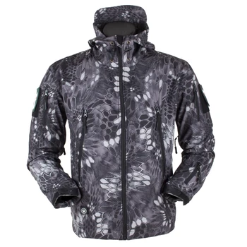 Осень-зима 2024, тактическая армейская военная куртка на молнии, мужская мягкая оболочка, тактическая водонепроницаемая армейская камуфляжная одежда для защиты от ветра 2