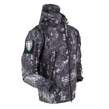 Осень-зима 2024, тактическая армейская военная куртка на молнии, мужская мягкая оболочка, тактическая водонепроницаемая армейская камуфляжная одежда для защиты от ветра 4