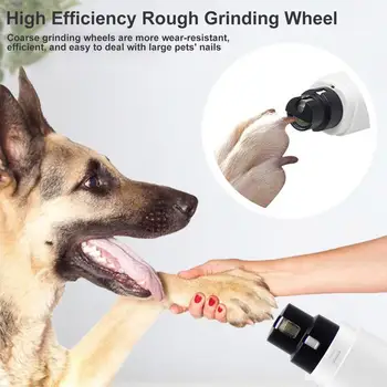 Пилочка для ногтей для домашних животных с электрическим профессиональным светодиодным освещением, точилка для ногтей для собак, профессиональные триммеры для ногтей для собак для маленьких средних и крупных собак и 1
