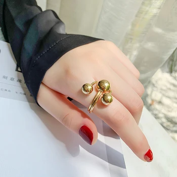 Планета Круглая неправильной геометрической формы, Преувеличенного серебристого цвета, Регулируемое кольцо на указательный палец для женщин, простые модные украшения