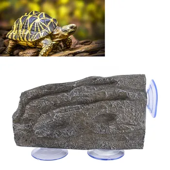 Платформа для купания черепах, предотвращающая скольжение, реалистичная форма скалы, место для купания черепахи из смолы для имитации скальной черепахи-рептилии
