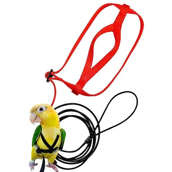 Поводок для птиц-попугаев, Уличные Летающие Тяговые ремни, Регулируемая Тренировочная веревка для защиты от укусов 0