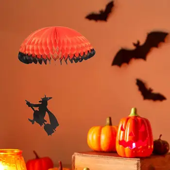 Подвеска на Хэллоуин, прочная подвеска на Хэллоуин, жуткий череп, летучая мышь, бумажные подвески-ведьмы, праздничные украшения на Хэллоуин для домашней вечеринки 2