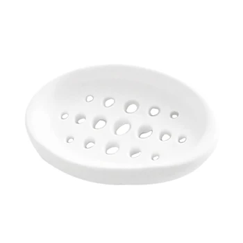 Подставка для мыла со сливными отверстиями для ванной Губка для мытья посуды Силиконовая для слива 3